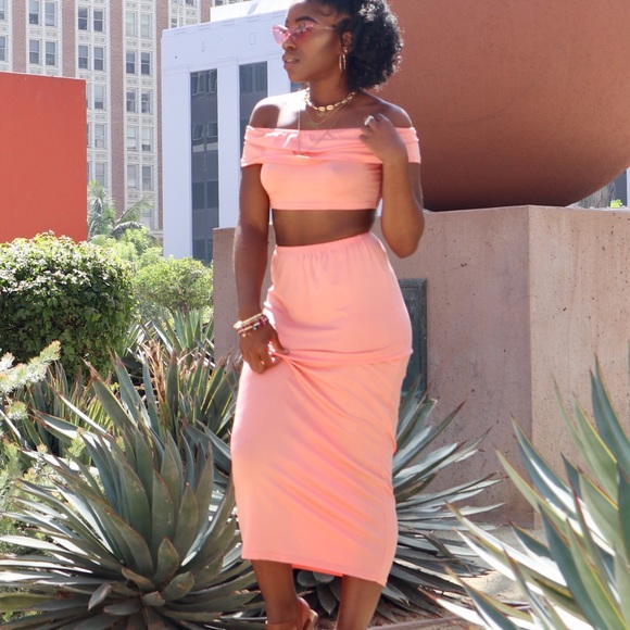 Dresses & Skirts - Peach Two Piece Set